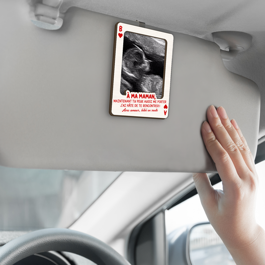 8515GFR2 a future maman futur papa clip pare soleil voiture personnalise photo echographique 8515gtfcb