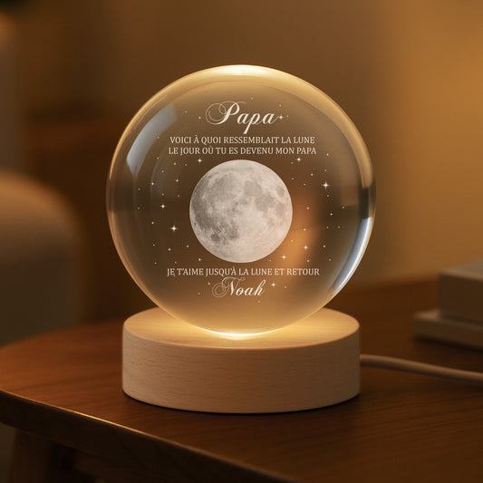 8528LFR2 phase de la lune cadeau maman mamie veilleuse boule de cristal personnalisee 8528lcfba