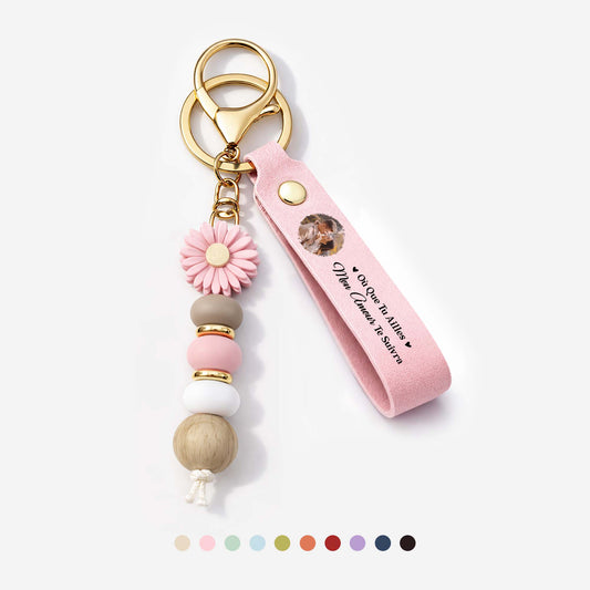 8540MFR1 mon amour te suivra porte cles personnalise marguerite en perles avec photo couple 8540mjsvcg_1