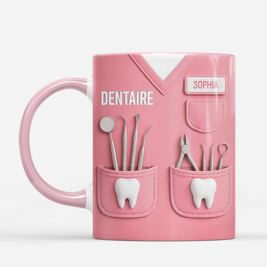 8541MFR2 effet dimpression 3d cadeau pour un dentiste mug personnalise prenom femmehomme 8541msp5b