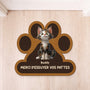 8545AFR1 paillasson chat personnalise a forme originale essuyez vos pattes 8545ad8hbd