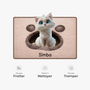 8565AFR5 effet dimpression 3d patte de chat paillasson personnalise chat a forme decoupee 8565adsfnd