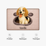 8565AFR5 effet dimpression 3d patte de chien paillasson personnalise chien a forme decoupee 8565adsfnc