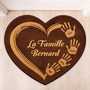 8577AFR1 effet dimpression 3d paillasson coeur personnalise forme decoupee notre famille 8577adncwi