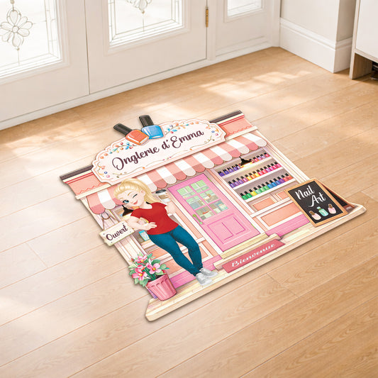 8593AFR2 effet dimpression 3d paillasson forme originale personnalise femme mon onglerie 8593adclca