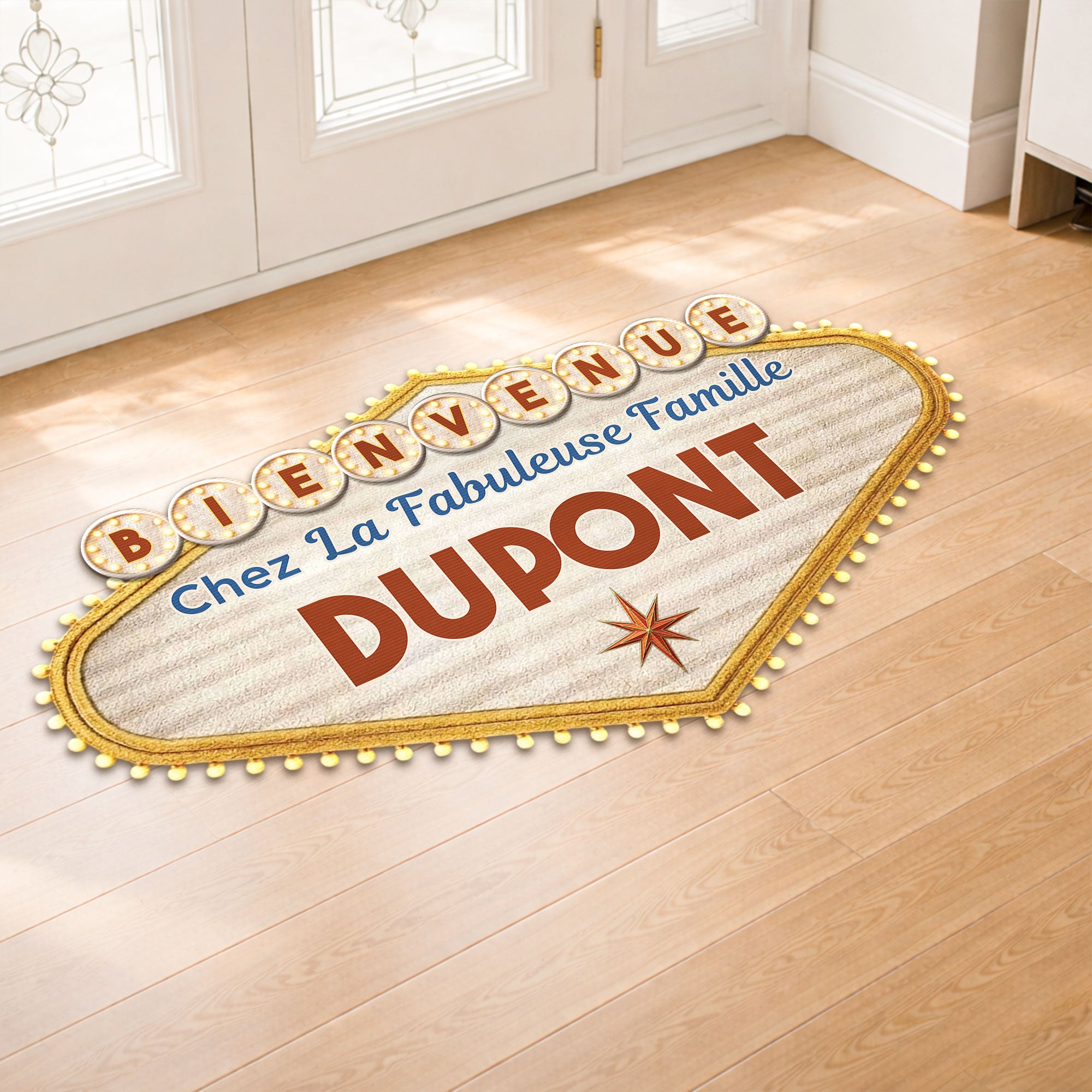 8594AFR2 effet dimpression 3d paillasson personnalise famille a forme originale bienvenue chez la fabuleuse famille 8594adchri