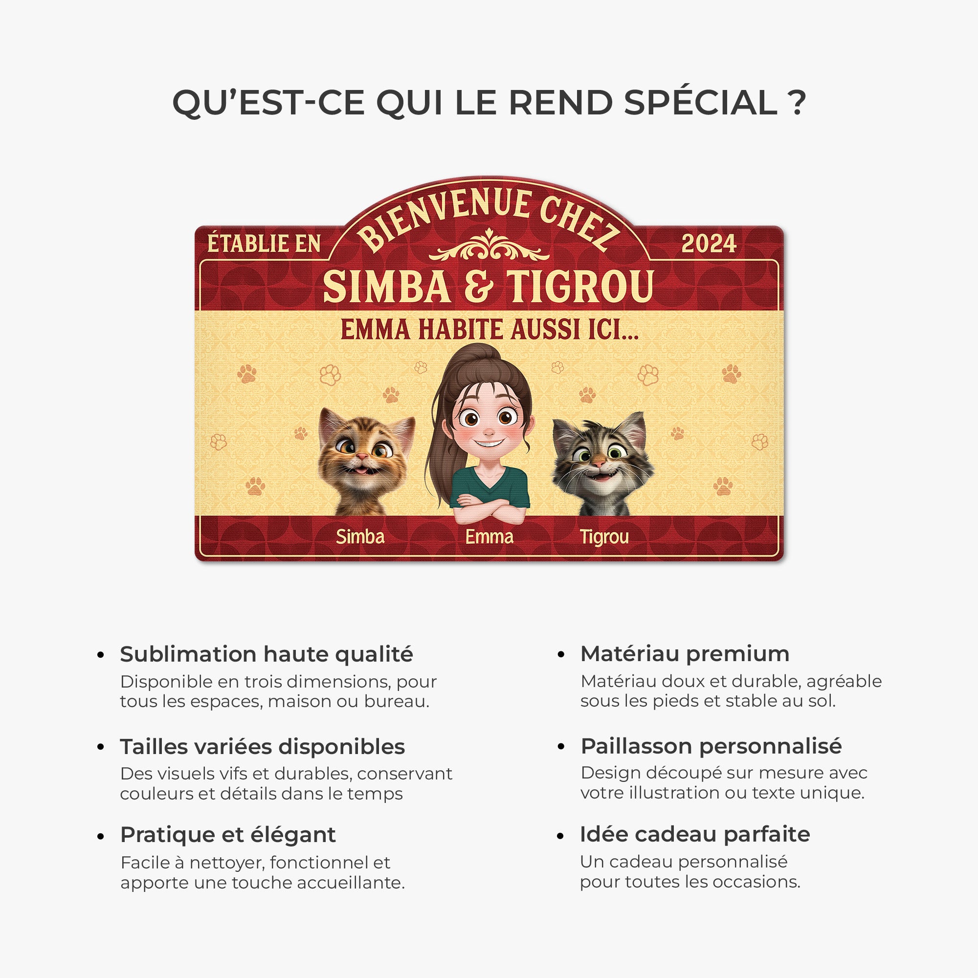 8609AFR1 maison de chat paillasson chat personnalise a forme decoupee 8609adavmd_1