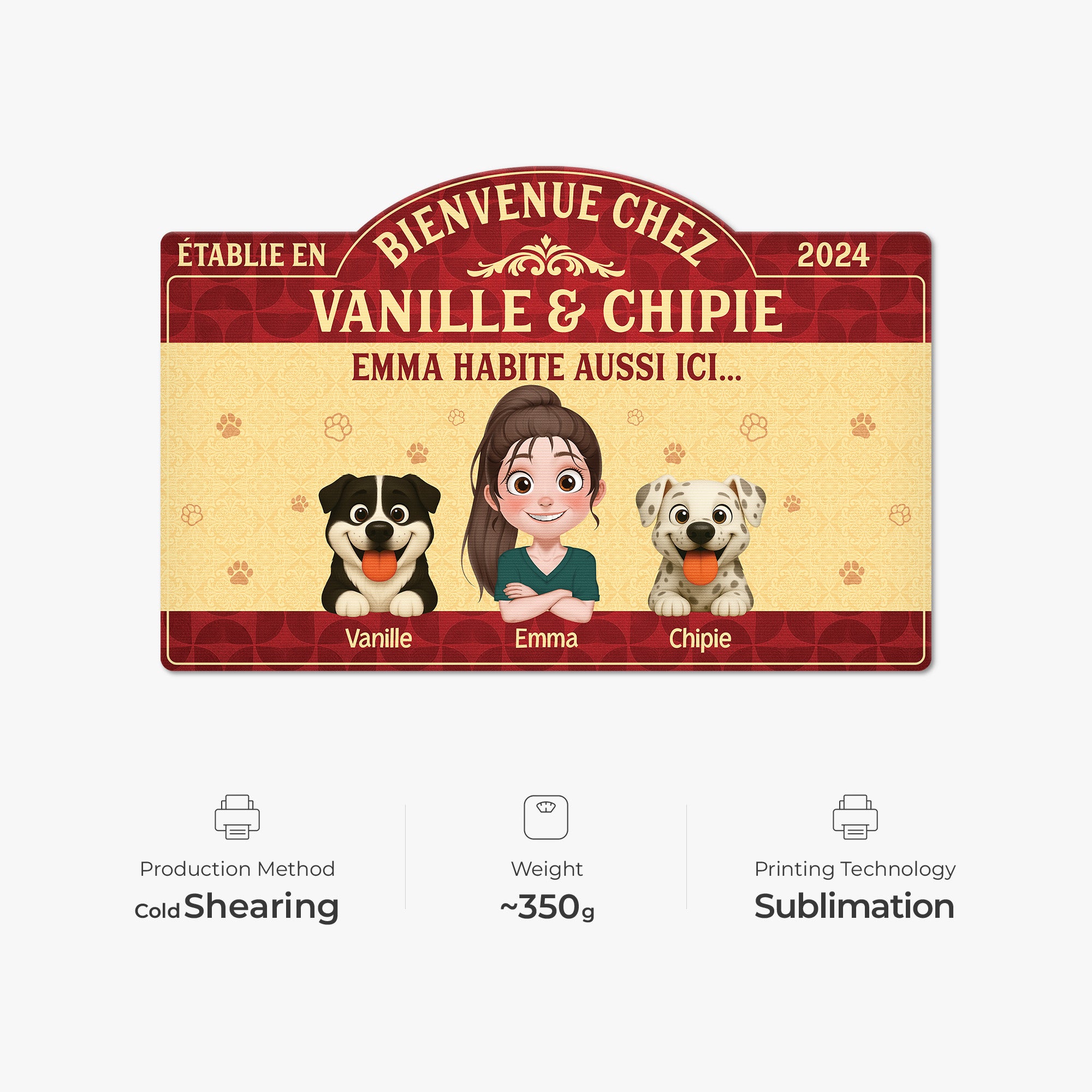 8609AFR1 maison de chien paillasson chien personnalise a forme decoupee 8609adavmc_4