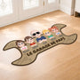 8610AFR2 paillasson forme originale personnalise le garage de papa papy 8610adnhbb