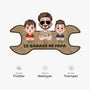 8610AFR5 paillasson forme originale personnalise le garage de papa papy 8610adnhbb