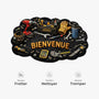 8613AFR5 effet dimpression 3d paillasson forme originale personnalise papa papy bricoleur bienvenue 8613adtdrb