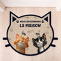 8626AFR1 nous gouvernons la maison paillasson chat personnalise a forme originale 8626ad8yrd