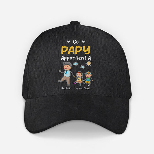 8693JFR1 ce papa papy appartient a casquette trucker personnalisable 8693jsp5b