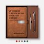8712MFR1 cadeau original collegue au bureau coffret carnet en cuir personnalise 8712moapno