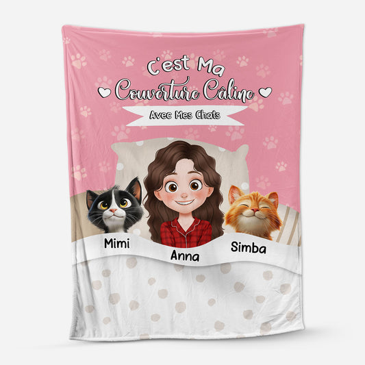 8724BFR1 plaid personnalise chat pour dormir ma couverture caline avec mon chat 8724b8hsd