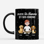 8756MFR1 juste femme  homme et son chien tasse personnalisee chien 8756m6psc