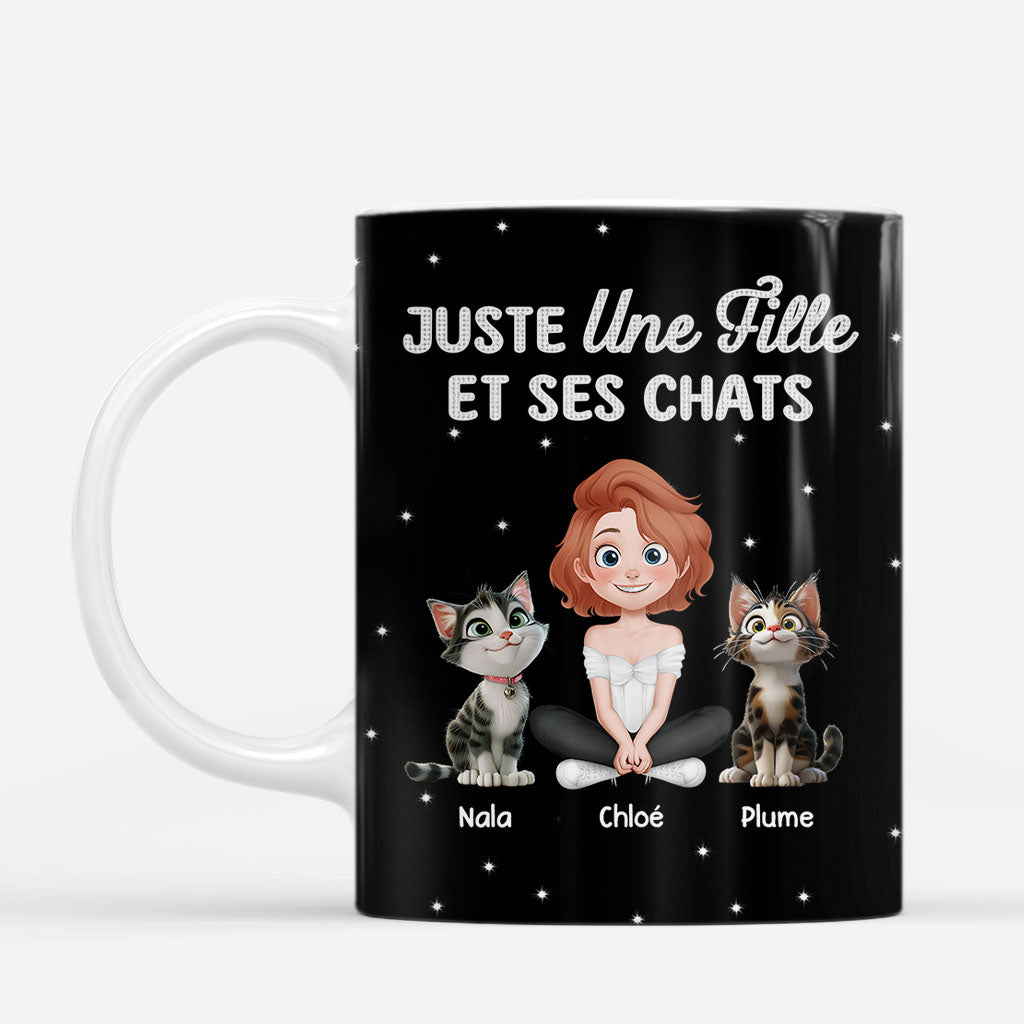 8756MFR2 juste femme  homme et son chat tasse personnalisee chat 8756m6psd