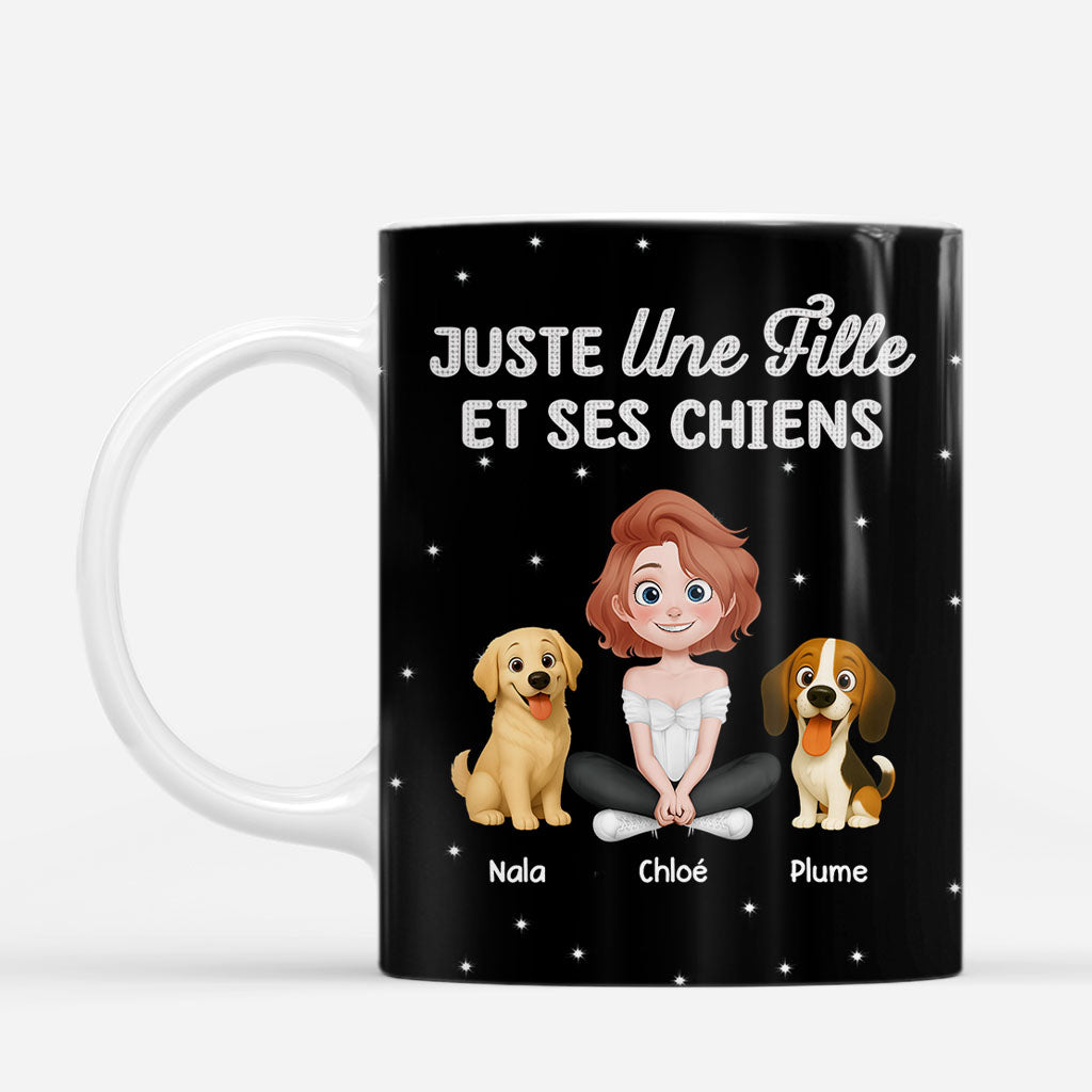 8756MFR2 juste femme  homme et son chien tasse personnalisee chien 8756m6psc