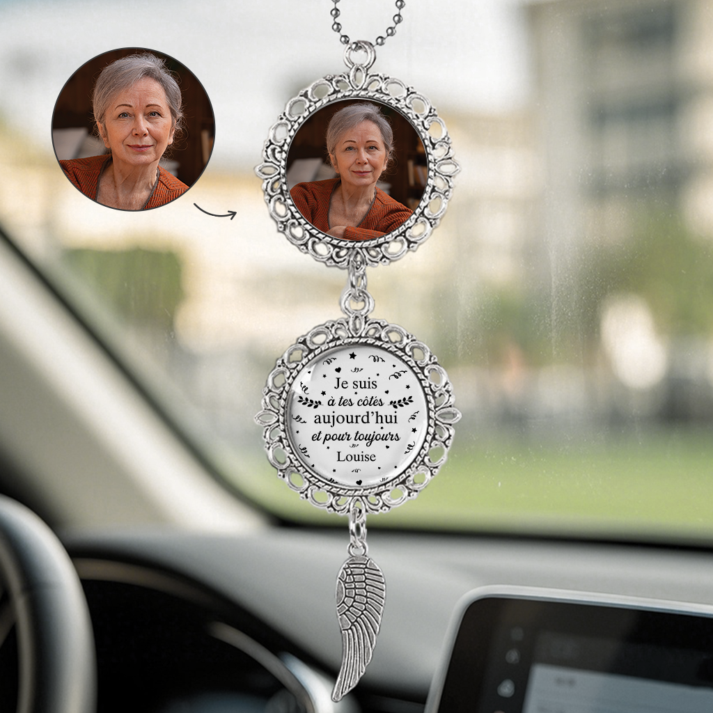 8761OFR1 papa maman a tes cotes pendentif voiture personnalise photo commemorative 8761o8vha_2