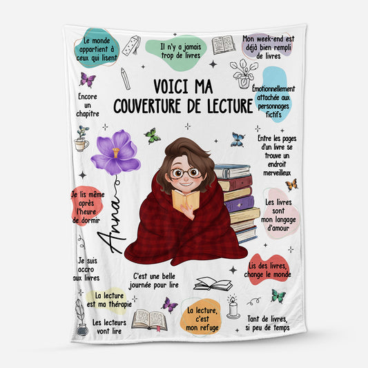 8771BFR1 cadeau voici ma couverture avec livres plaid imprime personnalise femme 8771bcfsa