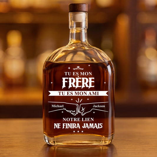 8799AFR1 notre lien pour toujours bouteille whisky personnalisable pour papa et frere 8799aitpbb