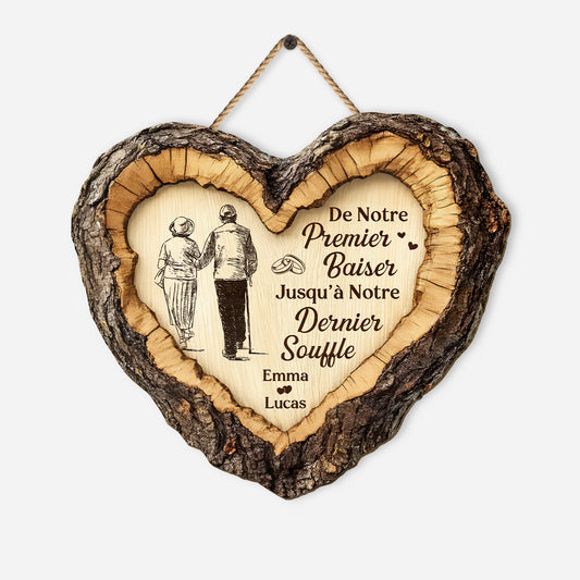8802QFR1 effet dimpression 3d couple de notre premier baiser plaque bois exterieur personnalisee_ photo 8802qnpag