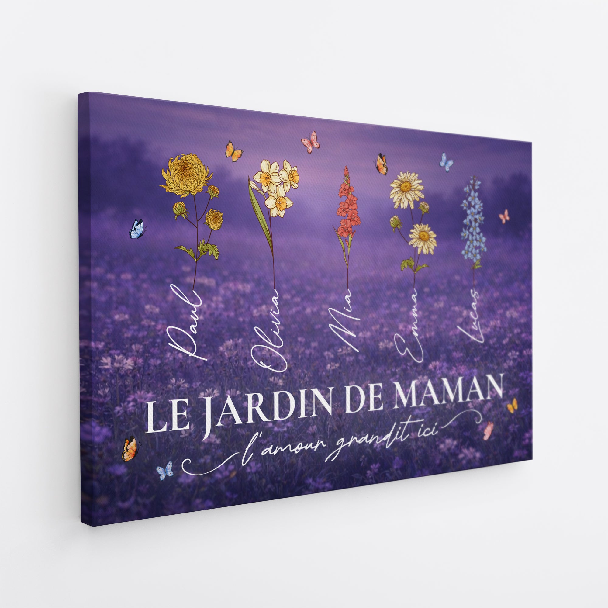 8885CFR2 le jardin de mamie avec amour tableau personnalise mamie maman 8885csyoa