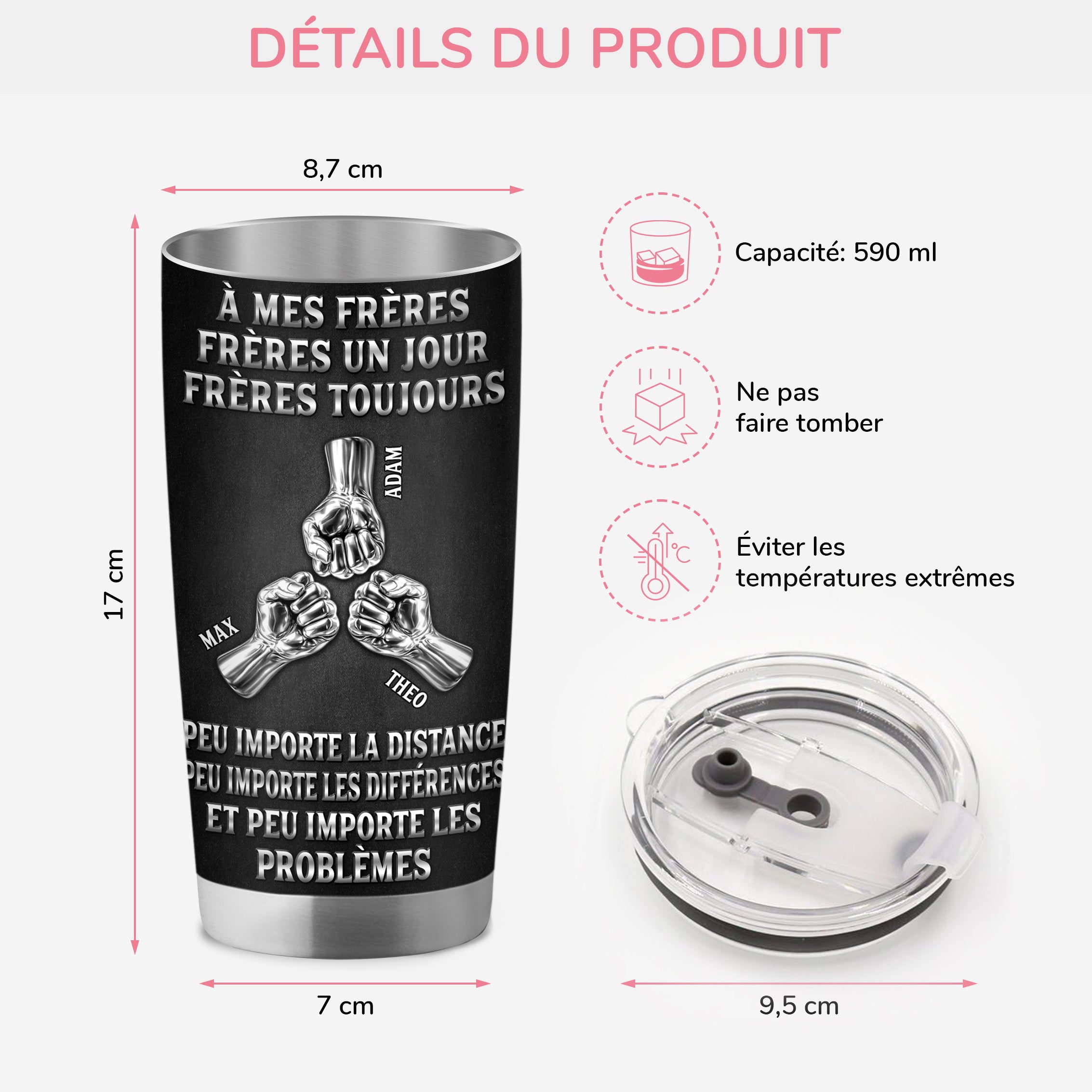 8886TFR3 frere et ami un jour mug isotherme 590ml personnalise 8886tspmb