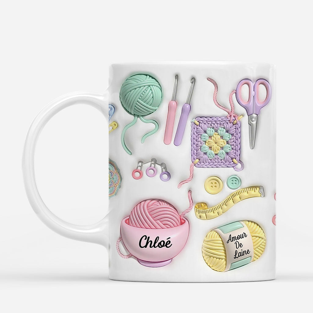 8932MFR2 effet dimpression 3d cadeau pour tricoteuse amour de laine tasse personnalisee femme 8932m8fsa