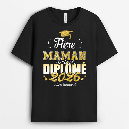 8933AFR1 cadeau remise de diplome_ t shirt personnalise maman papa 8933aayla