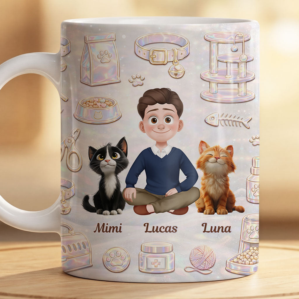 8935MFR1 effet dimpression 3d cadeau pour qui aime les chats tasse personnalisee chat 8935m3vcd_1