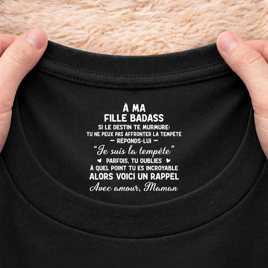 8947AFR2 mon fils ma fille badass t shirt noir personnalise avec message a l_interieur du col pour femmehomme 8947aa6ela