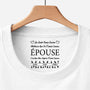 8963AFR1 tee shirt blanc personnalise avec texte a l_interieur du col cadeau maman papa de nos enfants 8963aasdsa