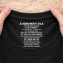 8975AFR2 tee shirt avec texte personnalise a l_interieur du col noir pour femmehomme mon fils et fille je crois en toi 8975aacdzb