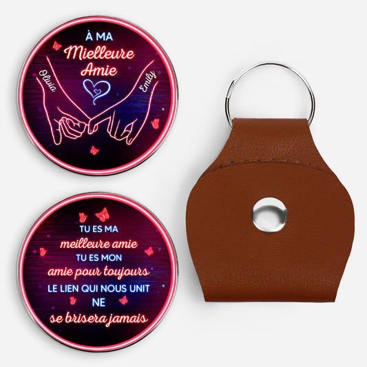 9012AFR1 cadeau tu es mon amie et soeur calin de poche personnalise 9012aj8p1e