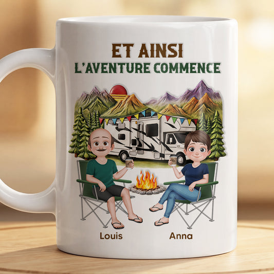 9030MFR2 effet dimpression 3d mug personnalise couple camping et laventure commence 9030mtqwg_0a3e2eea 2f2b 42f5 8e24 c59b83a5ee46