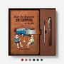 9031MFR1 effet dimpression 3d creer des souvenirs au camping coffret carnet en cuir personnalise couple 9031motfcg