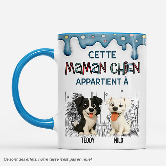 9036MFR1 effet dimpression 3d papa chien maman chien appartent a mug personnalise chien 9036mafoc