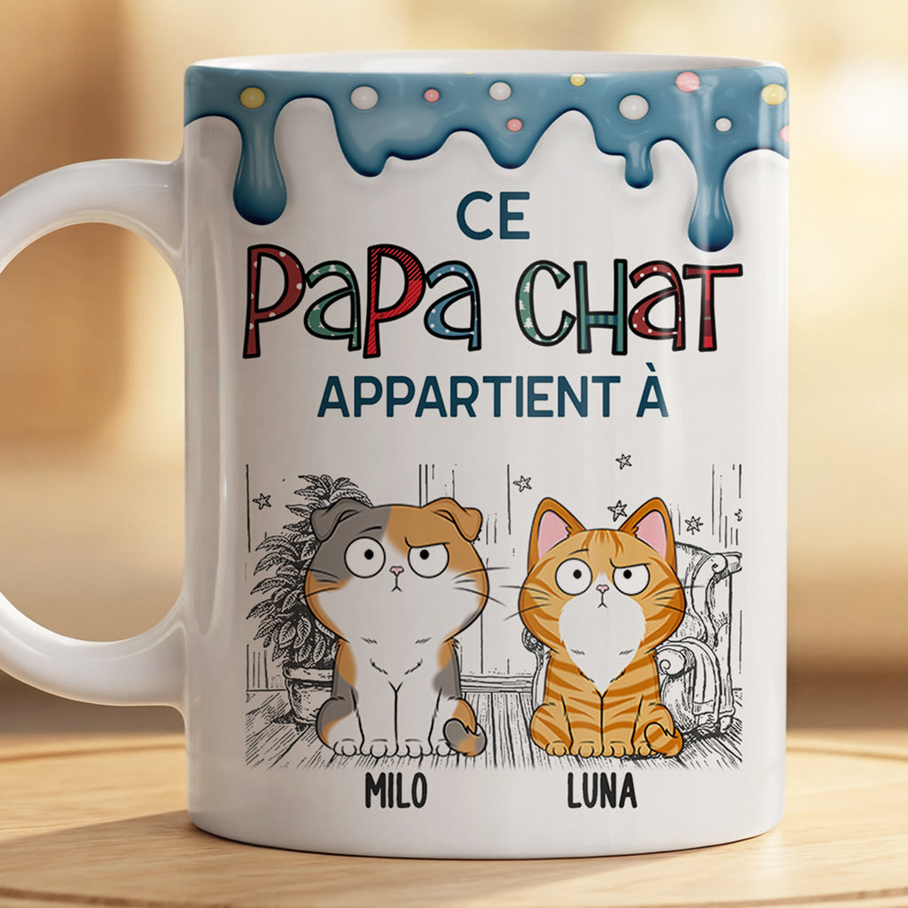 9036MFR2 effet dimpression 3d papa chat maman chat appartent a mug personnalise chat 9036mafod