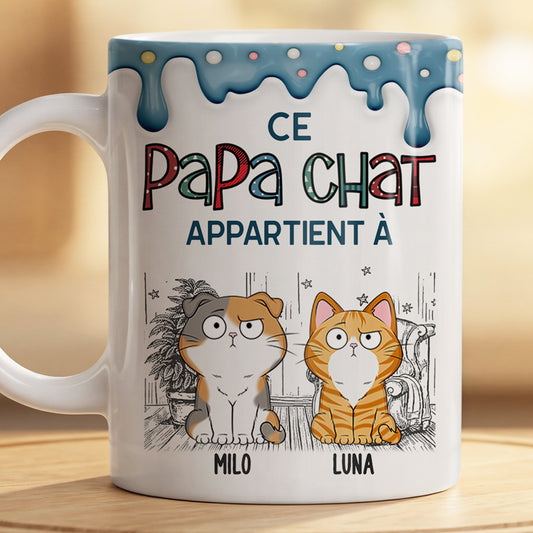 9036MFR2 effet dimpression 3d papa chat maman chat appartent a mug personnalise chat 9036mafod