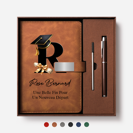9077MFR1 cadeau remise de diplome hommefemme_ coffret carnet cuir personnalisable 9077mo7ms