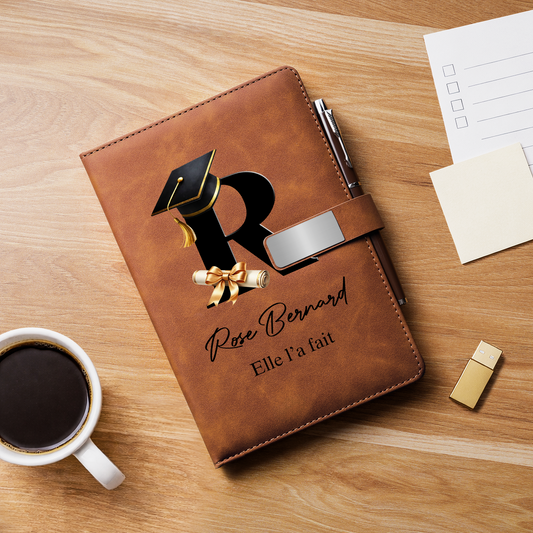 9077MFR2 cadeau remise de diplome hommefemme_ coffret carnet cuir personnalisable 9077mo7ms