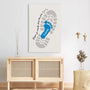 9088CFR3 cadeau papa papy je marche dans tes pas toile personnalisee prenom 9088cnpwb
