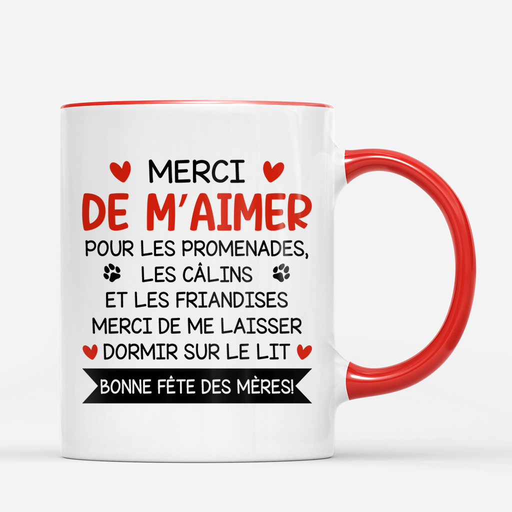 9109MFR3 mug personnalise chien bonne fete des meres a la meilleure maman chien 9109mac1c