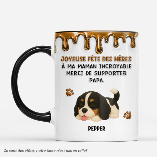9124MFR1 effet dimpression 3d bonne fete des maman chien papa chien mug personnalise chien 9124maysc