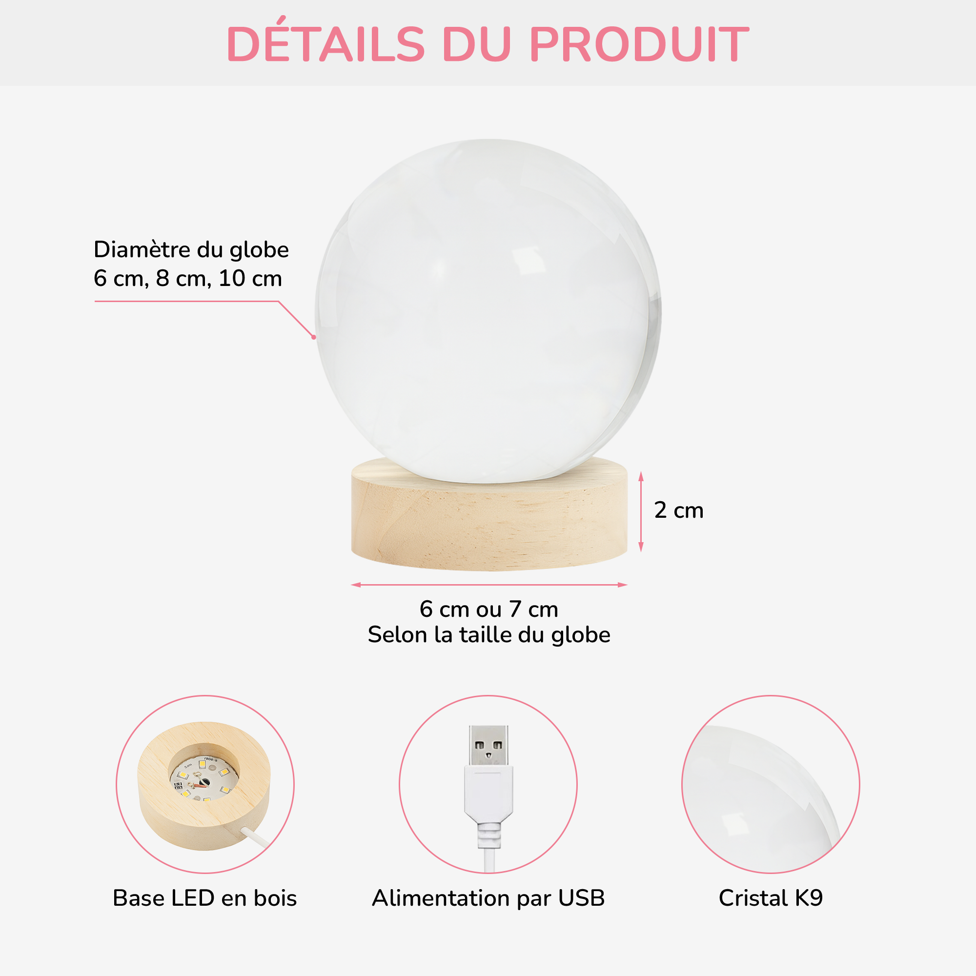 9127LFR3 tous les anges nont pas dailes boule cristal lumineuse personnalisee photo commemorative chienchat 9127l3fpc_8a3f5c3c abfb 4177 9c29 974b1cc2584c