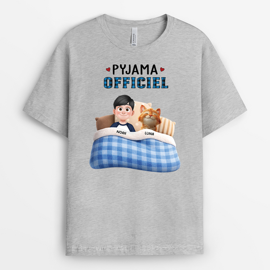 9171AFR2 effet dimpression 3d t shirt personnalise chat pyjama officiel du sommeil 9171a8h5d