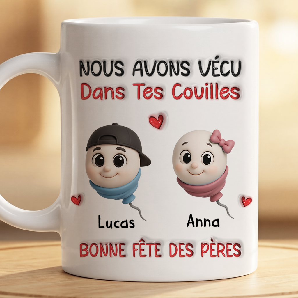 9184MFR2 effet dimpression 3d cadeau humour pour fete des meres des peres mug personnalise maman papa 9184mtfta