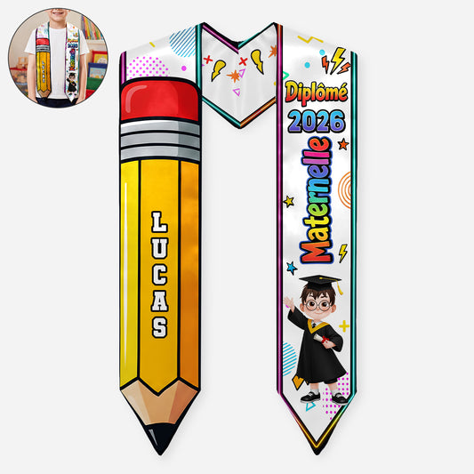 9193AFR1 echarpe remise de diplome personnalisee pour maternelle felicitation mon enfant 9193abadrs