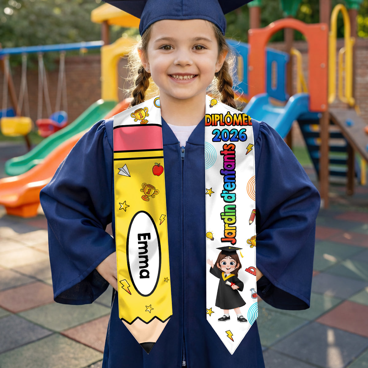 9207AFR2 cadeau avec dessin pour enfant echarpe remise de diplome maternelle personnalisee 9207ab6fgk_8c696960 2624 4ec0 8e61 b1c044f58580